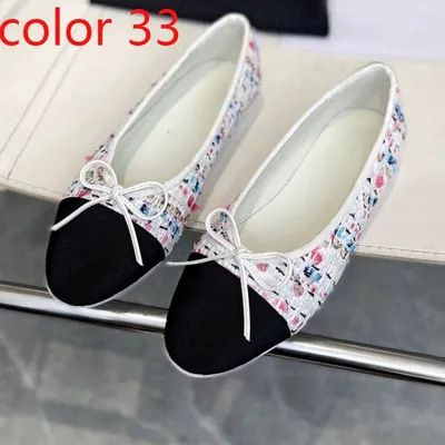 In-Stock New-Style Quilted Women's Leather Ballet Flats With Bow, Shallow Cut, Color-Blocked Flat Shoes_vogvips.com