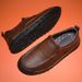 Men's Casual Leather Shoes Autumn Genuine Leather Soft Sole Slip-Resistant Hand-Stitched Slip-On Loafers Moccasins_vogvips.com