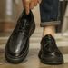 Men's New Spring Leather Shoes, British Style, Durable, Height-increasing, Casual, Versatile, Retro, Sporty, Fashionable_vogvips.com