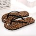 Leopard Print Fashion Flat Flip Flops Women's Non-Slip Slippers With Cotton Sole_vogvips.com