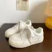 2026 Spring Trendy White Sneakers For Women, Leather Chunky Sole Platform Shoes, Street Style Must-Have Casual Shoes_vogvips.com