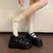 Fashionable And Versatile Camellia Metal Flower Mary Jane For Women, 2026 Spring, Thick-soled, Height-increasing,_vogvips.com
