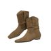 2026 Women's Spring/Autumn Retro Height-Increasing Khaki Ankle Paired With Skirts, Slouch Boots, Pointed Toe Chelsea_vogvips.com