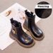 Girls' Boots 2025 Fall And Winter New Children's Short Boots Fall Boys' Leather Boots Plus Cashmere Two Cotton Shoes_vogvips.com