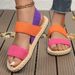 Women’s Shoes Women's Non Slip Wear Resistant Comfortable Soft Soled Colorful Flat Sandals_vogvips.com