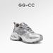 Hardcore Strength GGCC Autumn Trendy Cool Silver Thick-Soled Height-Increasing Dad Women's Casual Sports Shoes_vogvips.com