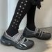 Summer Trending Women's Ballet Flats Casual Hollowed Out Lace Up Collaboration Sports Shoes Flat_vogvips.com