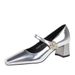 5288-K89 Wind Banquet Metal Water Diamond Buckle Strap Medium Thick Shallow Mouth Square Heel Women's Single Shoes_vogvips.com