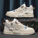 Men's High Top Canvas Sneakers Casual Breathable Lace-Up Shoes For Running Walking Comfortable Lightweight Fashion Sneakers_vogvips.com