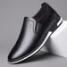 2026 Spring And Autumn New Men's Casual Leather Shoes, Genuine Breathable, Leather, Soft Sole, White Loafers 9701_vogvips.com