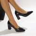 Foreign Trade Cross-border Plus-size 2025 New Fashion Women's Shallow Thick-heeled Height-increasing High-heeled Shoes_vogvips.com