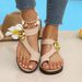 Foreign Trade 2026 Summer New Flat Sandals For Women Roman Style Toe-Loop Strap Versatile Comfortable Beach Shoes_vogvips.com