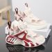 Children's Basketball Shoes New Button Boys And Girls Sports Shoes Spring And Autumn Mesh Breathable Wear Resistant Practical Running Shoes_vogvips.com