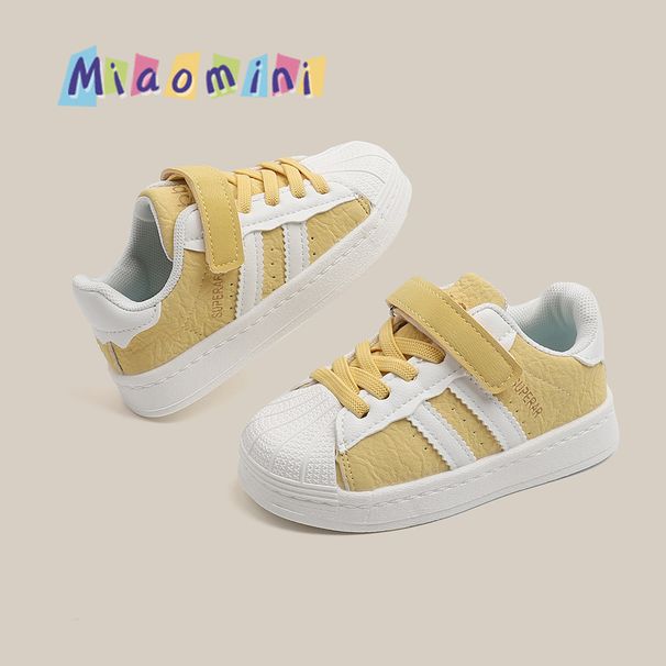 Children's Small White Shoes In The Autumn Of 2025, New Girls' Shell-head Leisure Shoes With Soft Soles, Boys' Sports Shoes And Children's Shoes_vogvips.com