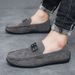 SHLIANG Men's Driving Shoes New Frosted Suede Slip-On Loafers Casual Leather Shoes Comfortable Breathable Rubber Sole S X0020_vogvips.com