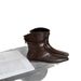 Korean Style Short Boots With Square Toe, Back Zipper, Chunky Heel, Stretchy And Slimming_vogvips.com