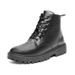 2025 Side Zipper High Top Men's British Style Black Leather Shoes Workwear Short Boots A0d3_vogvips.com