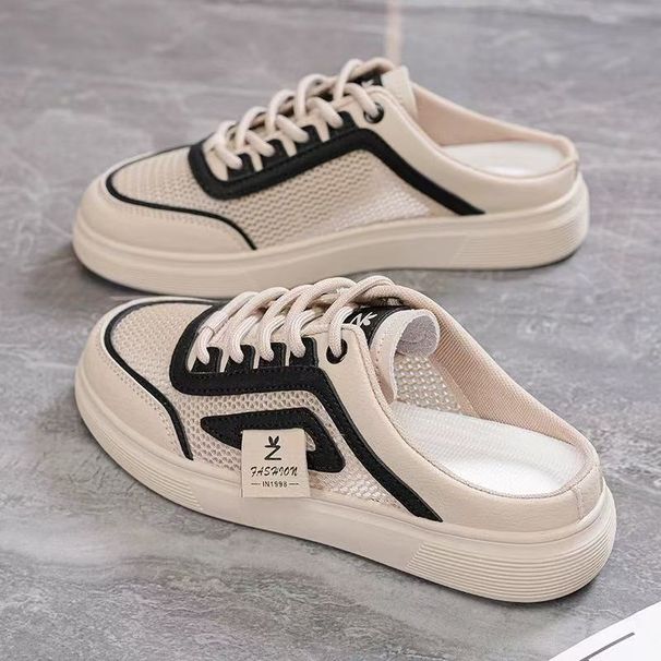 A2025 Thick-soled, Large-sized Mesh Sports Women's Casual Single Shoes For Spring And Autumn 2025_vogvips.com