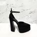 Elegant Rhinestone Platform Stiletto Heels - 14.5cm Chunky High Heels For Women, Pointed Toe Evening Shoes, Waterproof Sole, Wide Sizes 35-42_vogvips.com