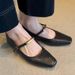 French Style Single-heel Women's Summer Flat Shoes 2026 New Style Mary Jane Women's Shoes_vogvips.com
