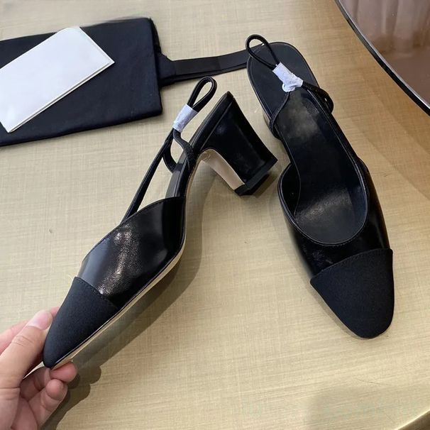 In-Stock High-Quality 2025 New Style New-Inspired Genuine Leather Color-Blocked Closed-Toe French High-Heeled Sandals_vogvips.com