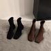 Slim Short For Women 2024 Spring And Autumn New Style Chunky Mid Heel Fleece Lined Stretch Sock Nude Color Martin Boots_vogvips.com