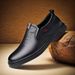 【 Dragonfly 】 New Casual One Step Bottom Soft Men's Leather Shoes_vogvips.com