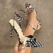 2025 New Model Cross-Border Foreign Trade European American Pop Polka Dot Mule With Slim Waist, Pointed Toe, Stiletto_vogvips.com