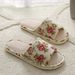Slippers Indoor Home Breathable Women Men Slides Linen Couples Anti-slip Beach Sandals Shoes Comfortable Flats_vogvips.com