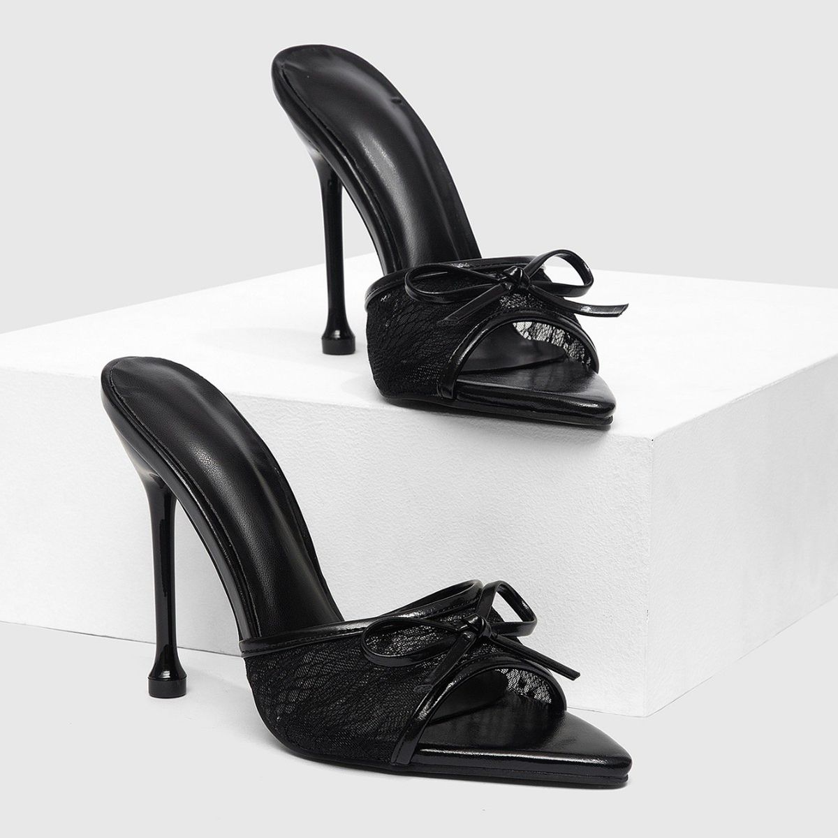Narrow And Niche Sexy European And American Style Mesh High Heels Sandals For Women_vogvips.com