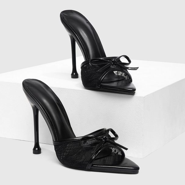 Narrow And Niche Sexy European And American Style Mesh High Heels Sandals For Women_vogvips.com