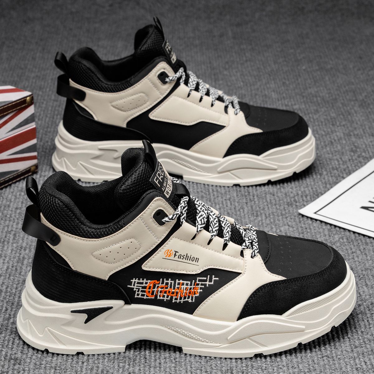 High-top Tooling Shoes Men's Martin Shoes Men's Shoes Fashion Casual Board Shoes Sports Men's Shoes_vogvips.com