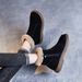2023 Winter New Genuine Leather Warm Furry Snow Thickened Lamb Wool Side Zipper Short Women's Cotton Boots_vogvips.com