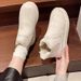 Women's Cozy Winter Snow Boots With Faux Fur Lining – Slip-On Round Toe Casual Shoes For Cold Weather Short Tube Cotton Shoes Women_vogvips.com