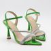 Heel Sandals Summer New Cross Strap Sexy High Heel Sandals Versatile Pointed Toe Rhinestone Lace Up Chunky Heels Women Sandals_vogvips.com