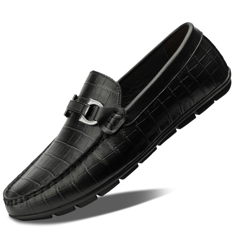 Doudou Shoes Men's Overshoes Lazy Shoes Casual Leather Shoes Large Size Men's Shoes_vogvips.com
