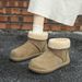 Ugly Cute Big Head Fluffy Boots Snow Boots Women's Thickened Velvet Short Tube Warm Bread Cotton Shoes_vogvips.com
