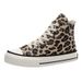 2025 Fall/Winter New Leopard Print High-Top Canvas Sneakers Women's Versatile Athletic Shoes_vogvips.com