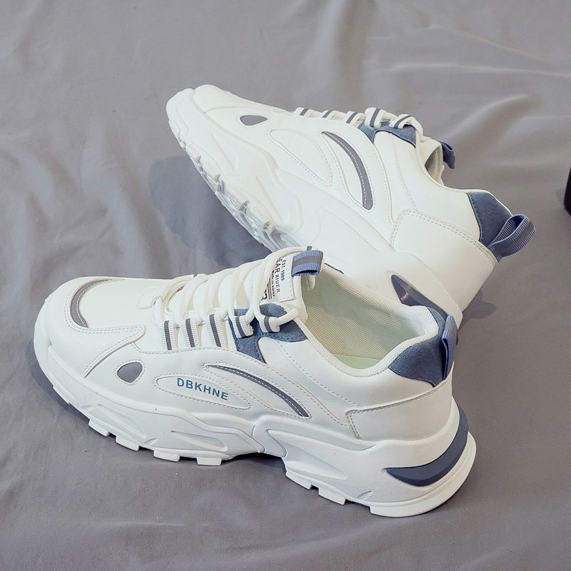 Spring New Ins Casual Sports Dad Trendy Men's Versatile Sneakers Fleece-Lined Warm Cotton Shoes_vogvips.com