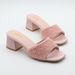 Women's Chunky Heel Glitter Strappy Sandals - Comfortable Square Toe Open-Toe Summer Slides For Wide Feet_vogvips.com
