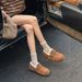 Cameido A Pair Of Soft Cotton Shoes With Soft Soles For Women In The 2025 Autumn/Winter Season, Featuring A Belt Buckle And Casual Bean Shoes_vogvips.com