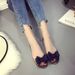 Heli Shark Summer New Transparent Daily Sandals Women's Ribbed Bowknot Casual Flat Peep Toe Shoes Slippers_vogvips.com
