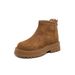 Platform Short 2024 Winter New Fashion Fleece-Lined Warm Versatile Soft Sole Suede Women's Boots 716_vogvips.com