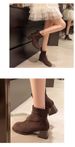 Slim Boot Lady 2025 Autumn/Winter New Square-toed Thick Mid-heel Boots With Back Zipper_vogvips.com