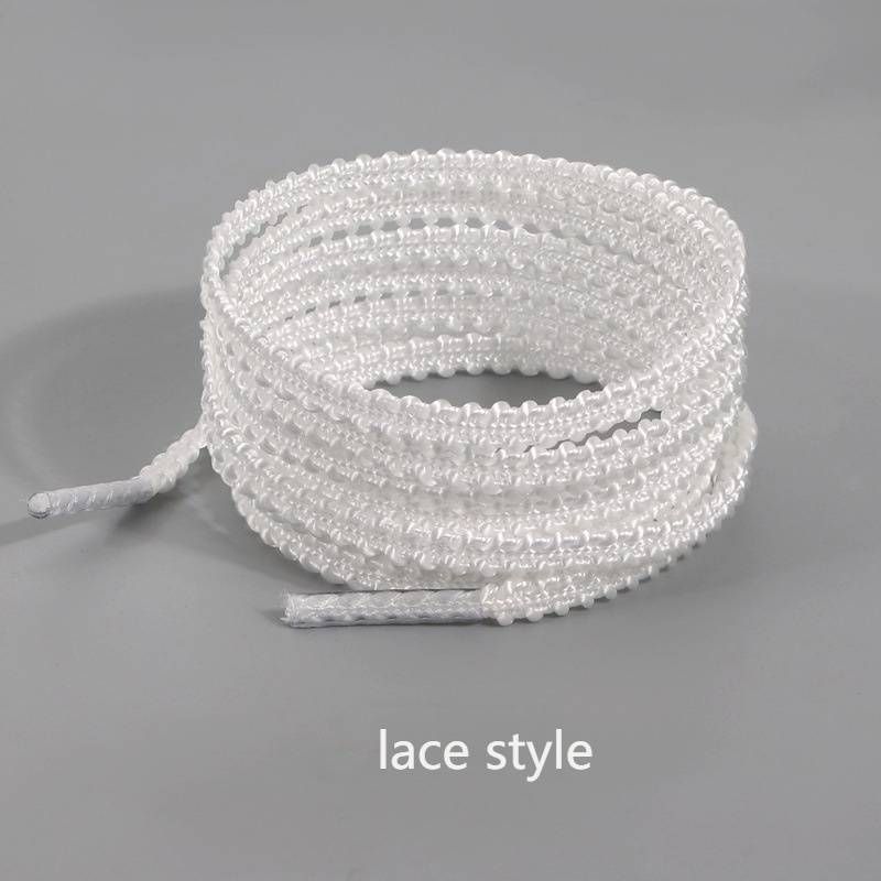 Lace-Up Ballet Style Shoelaces – Decorative Flat & Braided Laces For Sneakers & Casual Shoes (100-160cm, White Elegant Designs)_vogvips.com