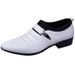 Men's Pointed Toe Slip-On Dress Shoes - PU Leather Formal Office Shoes With Rubber Sole, Low Cut Business Shoes For Men (Black, Brown, White)_vogvips.com
