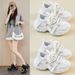 Daddy Shoes Female Student Sports And Leisure Mesh Breathable Height-increasing Shoes_vogvips.com