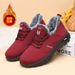 ShoeVault Fece-Lined Old Beijing Cloth Shoes Thickened Warm Midd-Aged Elderly Sports Men And Women Mom Cotton Boots Winter_vogvips.com