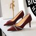 SEVEN BIG TREES Women's Elegant Pointed Toe Stiletto Heels With Rhinestone Bow For Evening Party Dressy Occasions (Available In 7CM & 10CM Heel)_vogvips.com