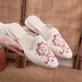 Slippers, Satin Embroidered Cloth Shoes, 2025 Spring/summer New Items, Women's Summer Cool Slippers, Toe Bag_vogvips.com